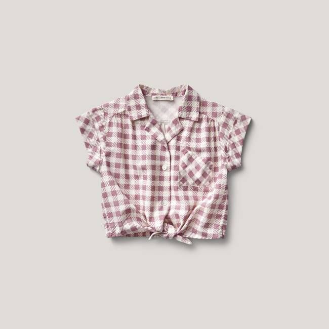 Loli Blouse, Gingham Print, Zinnia