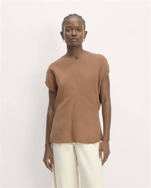 The Drape Top in Butterlite | Carob Brown