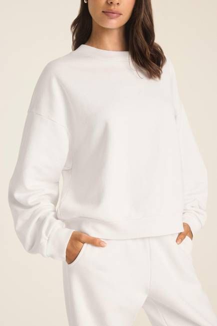 Dawn Crewneck - White French Terry