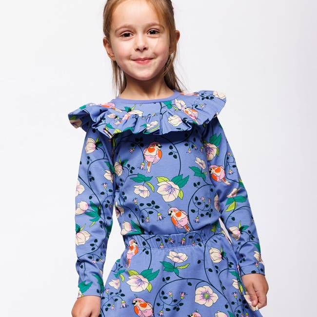 Pinova long-sleeved top with birds and flowers