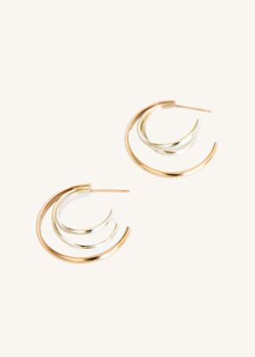 Two-Tone Trio Hoops