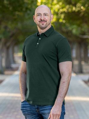 Organic Extra Long Slim Pique Polo Shirt (Dark Pine)