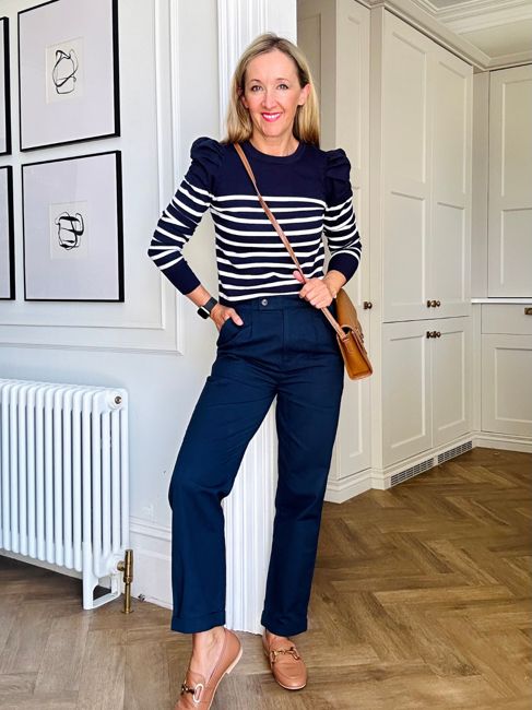 Maya - Straight Trouser - Navy - Sample