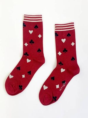 Billiard Game Socks - Pillarbox Red