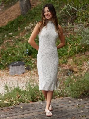 Umi Feather Rib Midi Dress