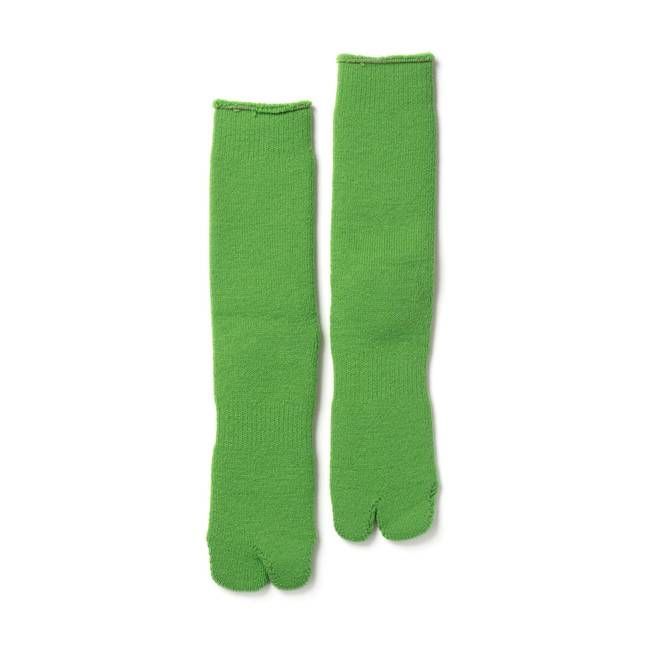 NODAL Brushed Pile Tabi Sock – Lettuce | Made in Japan