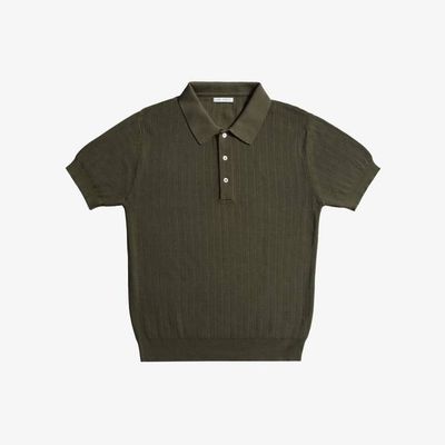 Geripptes Sommer-Poloshirt