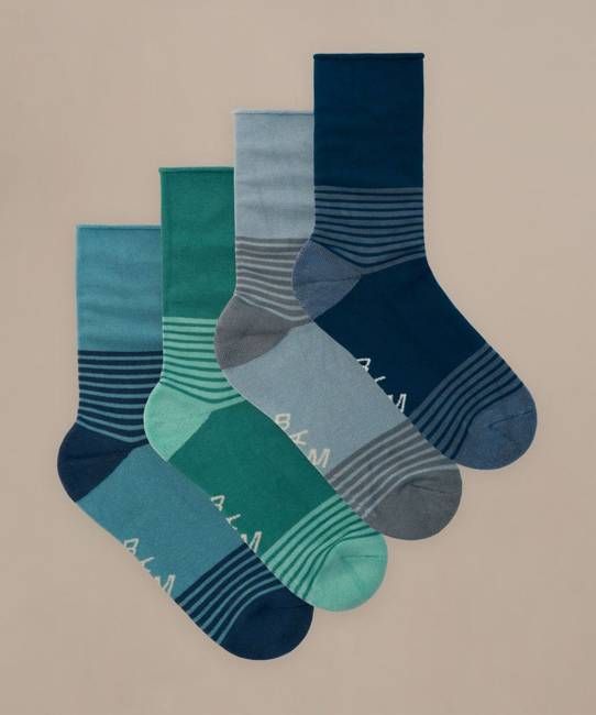 Bamboo Roll Top Socks - 4 Pack - Size 4-7