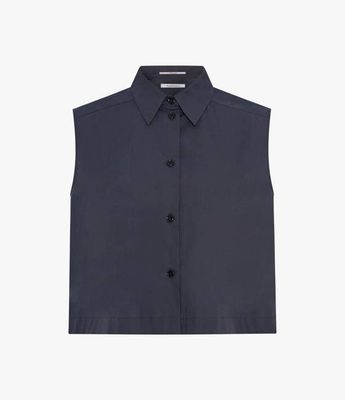 Cropped Sleeveless Shirt | Midnight