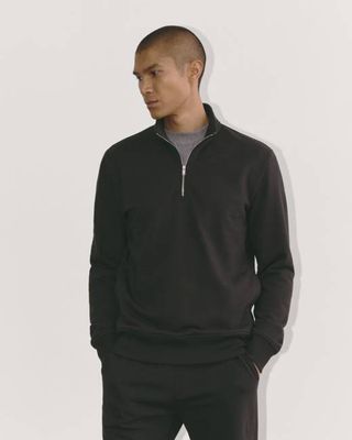 The Off-Duty Terry Quarter-Zip | Black
