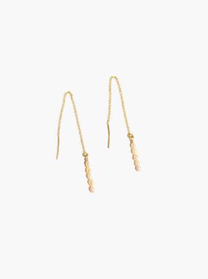 Pearl Dewdrop Threader Earrings