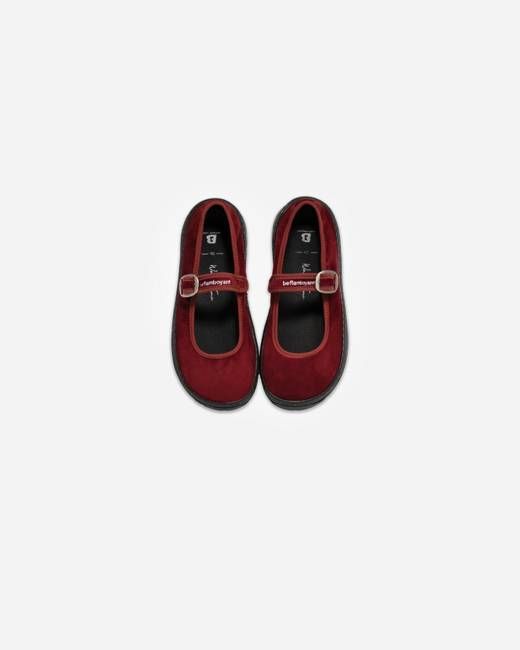 Burgundy Barefoot Ballerina - Mary Jane