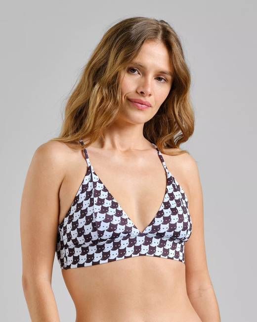 Dedicated Pepita Cats Bikini Top