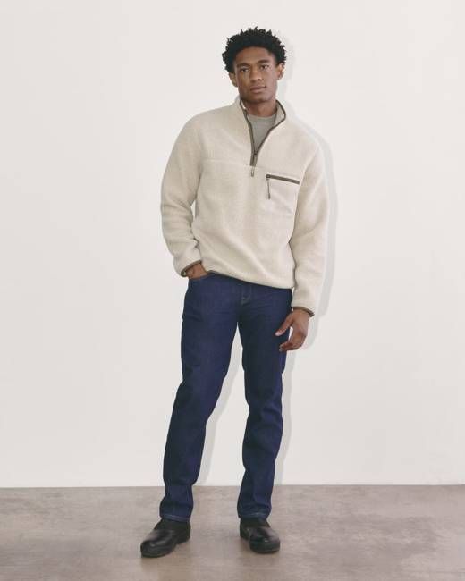 The Teddy Quarter-Zip Fleece | Heathered Oat
