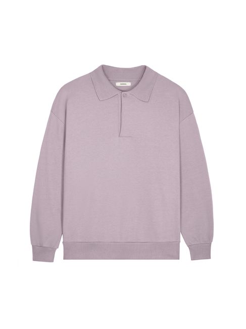 Archive Mens DNA Heavyweight Polo Sweatshirt—raisin purple