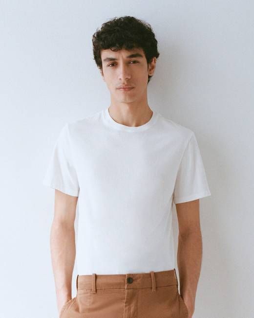 Archive Standard-Fit Cotton Crew | White