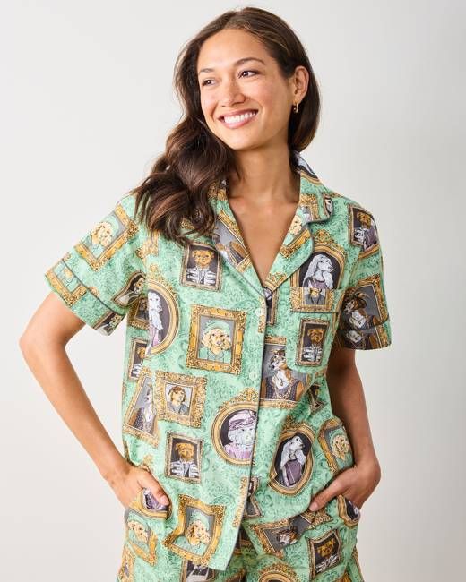 PF + Downton Abbey: The Grande Finale | Dogton Abbey - Short PJ Set - Green