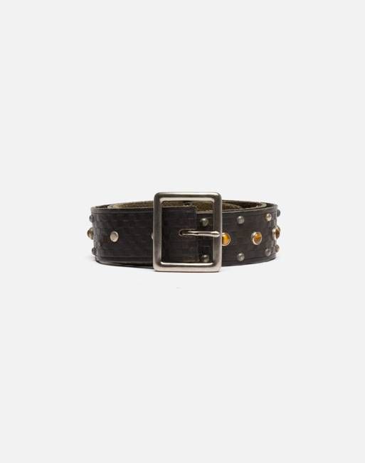 60s Tigers Eye Studded Belt -#18