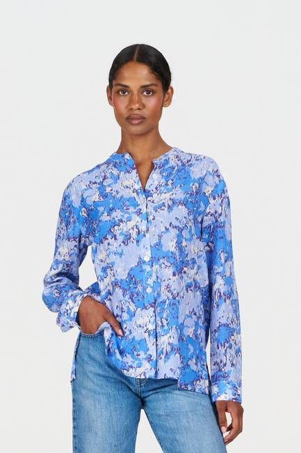 CORBY Tencel Linen Shirt - Acid Blue