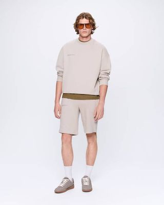 Mens 365 Midweight Long Shorts—stone