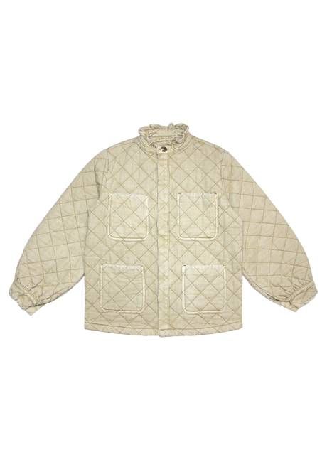 Pablo Quilted Denim Jacket in Desert Sand