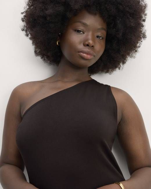 The Form One-Shoulder Tank | Black