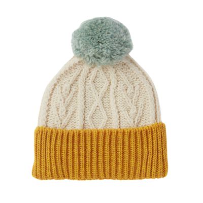 Finchley Merino Children's Bobble Hat - Mustard