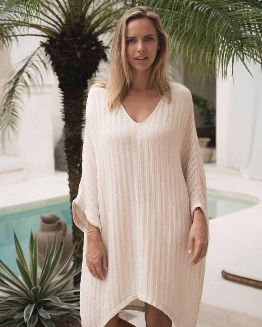 Love - Linen Tunic Dress in Off White