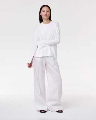 Luxe Seamed Long Sleeve | White