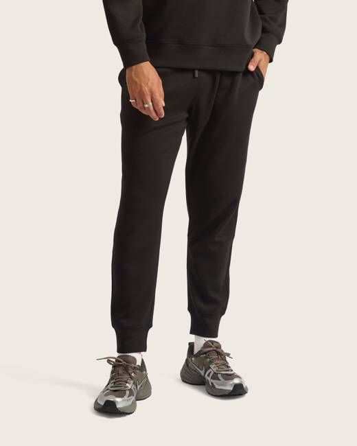 Bamboo CloudKnit Men's Cuffed Sweat Pants - Black