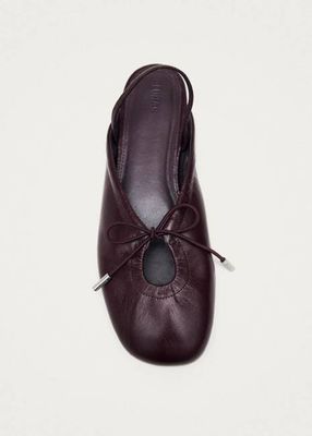 Oli Rift Burgundy Leather Ballet Flats