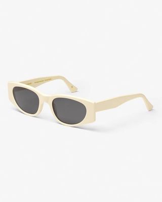 Sunglass 08 - Ivory White Solid - Black