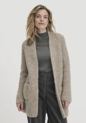 Knitted jacket Relaxed made of alpaca with organic cotton