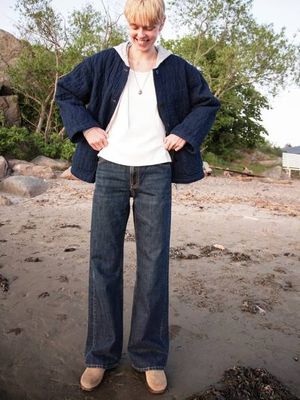 Wide Heidi Warm Wave loose wide-leg jeans | Nudie Jeans