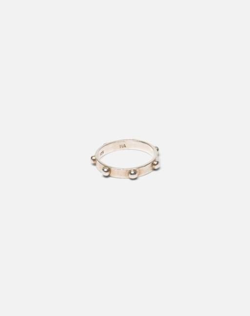90s Studded Sterling Ring -#1366