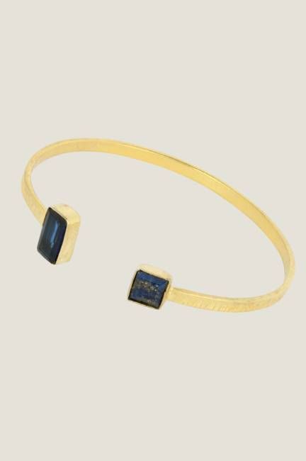 ASHIANA Palma Navy Bangle | Gold/Navy