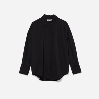 The Oversized Poplin Shirt | Black