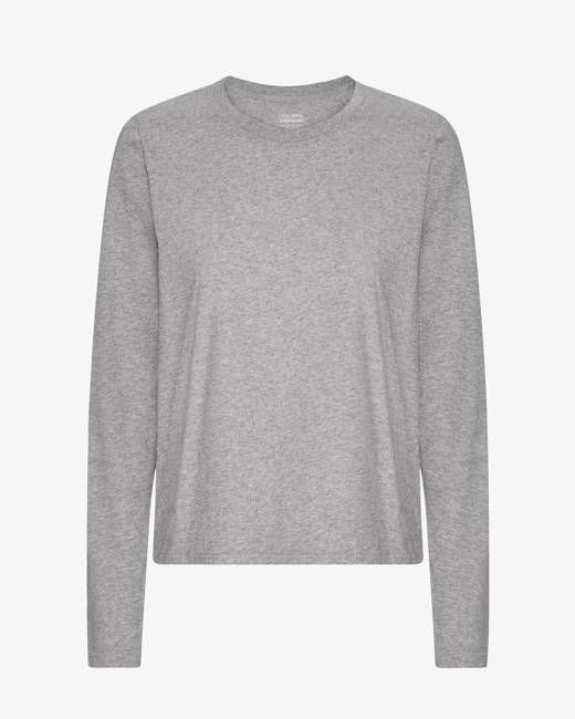 Women Organic LS T-Shirt - Heather Grey