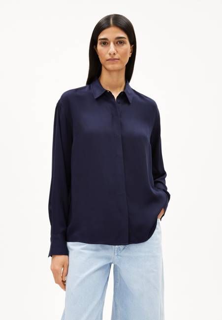 LARISAANA LONGSLEEVE BLOUSE | tinted navy
