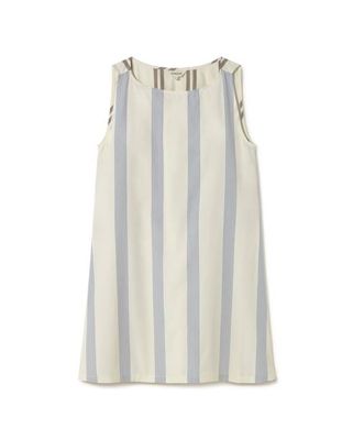 Striped poplin bow Cecile dress