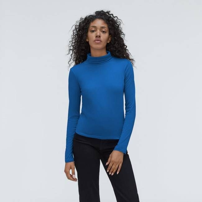 The Organic Cotton Turtleneck | Lapis Blue