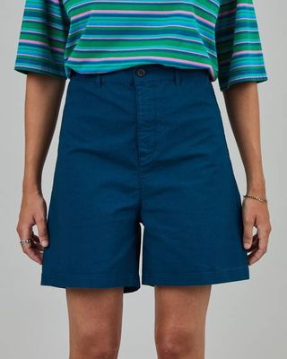 High Waist Shorts Blue