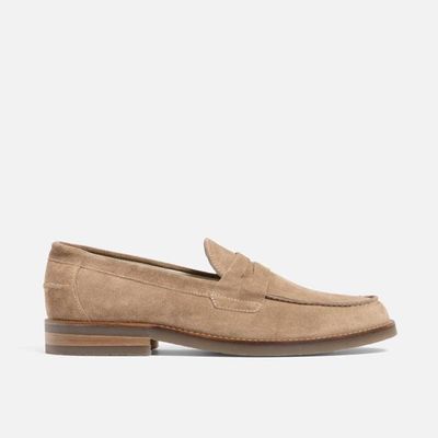 Wilde Mocha Suede Penny Loafer - Men's