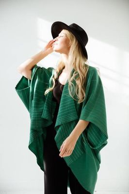 Wool Kimono Warm Jade