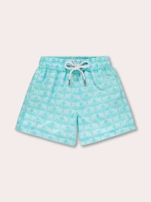 Boys Elephant Dance Mint Staniel Swim Shorts