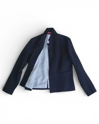 Tailored Linen Jacket No.10 in Mariner Blue