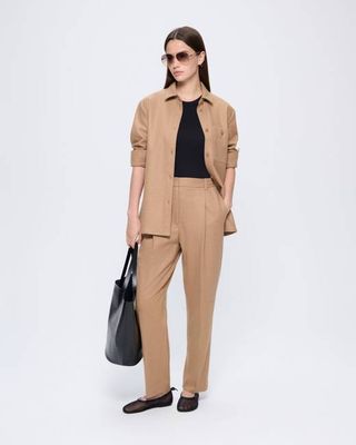 Archive Womens Recycled Wool Trousers—Desert Camel