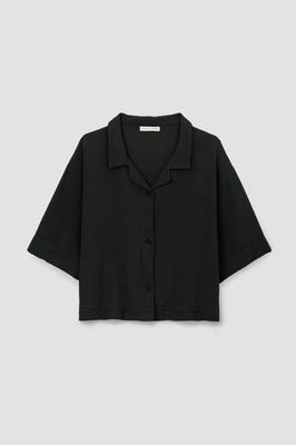 Ameera Hemd aus Biobaumwolle in Schwarz