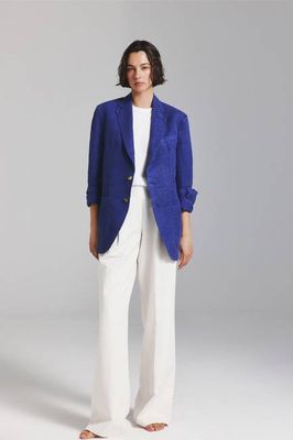 LAPO BLAZER IN BLUE HEMP