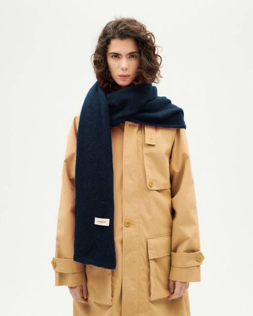 Blue alpaca wool Lauren scarf